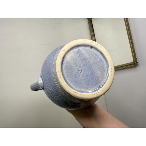 1970s Marzi & Remy Blue Salt Glaze German Pottery Pitcher Marked - Picture 10 of 10